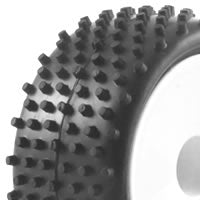 Fastrax 1/10th Mounted Buggy Tyres Lp 'Stub' Rear - RC Hobby Product