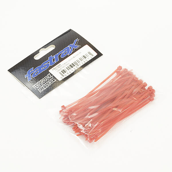 FASTRAX 100mm x 2.5mm RED NYLON CABLE TIES (50pcs) - RC Hobby Product