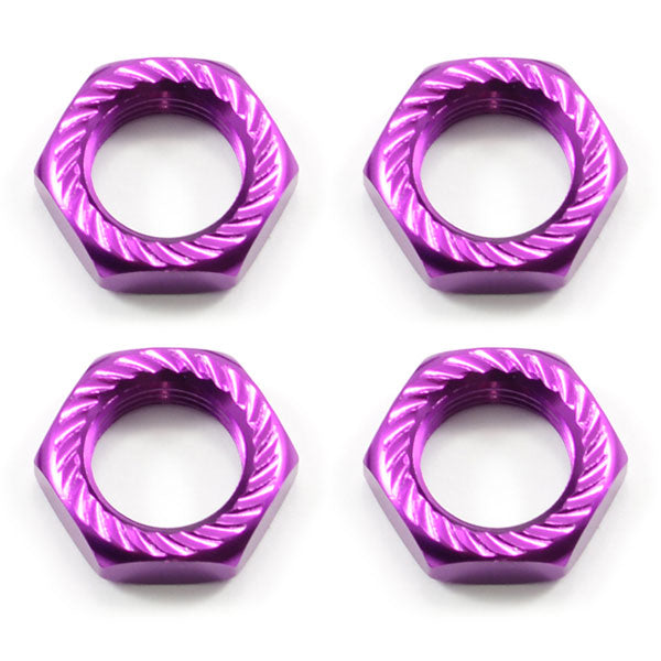 Fastrax 17mm X 1.0 Purple Serrated Wheel Nuts (4Pcs) - RC Hobby Product