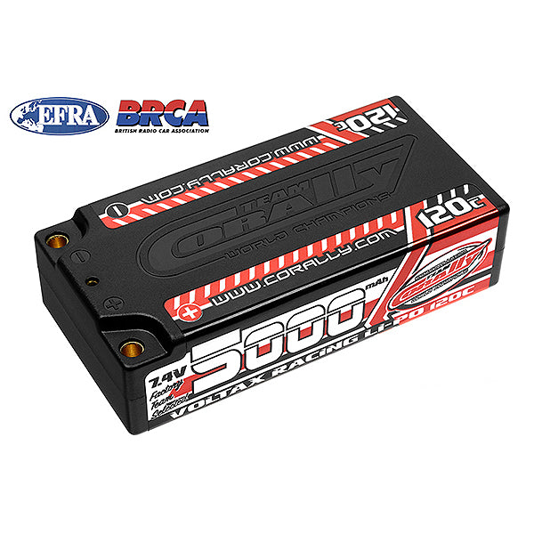 CORALLY VOLTAX 120C LIPO BATTERY 5000MAH 7.4V SHORTY 2S 4MM BULLIT - High-Speed RTR RC Truck