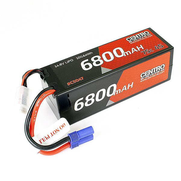 CENTRO 4S 6800MAH 14.8V 75C HARDCASE LIPO BATTERY EC5 - RC Hobby Product