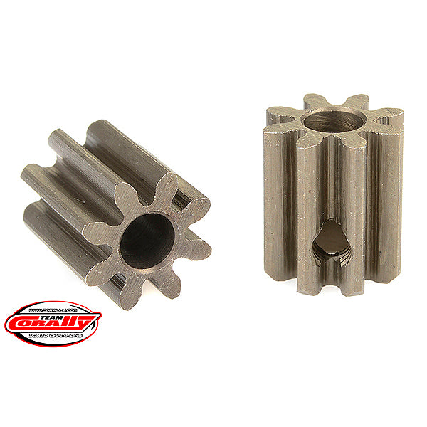 CORALLY 32 DP PINION SHORT HARDENED STEEL 8 TEETH SHAFT DIA. 3.17mm - High-Speed RTR RC Truck