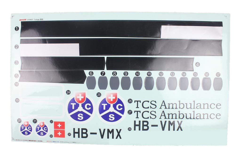 DYNAM CESSNA 550 TURBO JET DECAL - RC Hobby Product