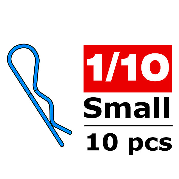 CORALLY BODY CLIPS 45 BENT SMALL BLUE 10 PCS - High-Speed RTR RC Truck