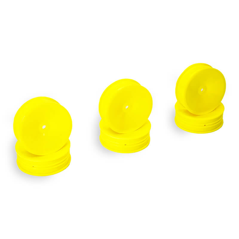 CENTRO 1/10 DISHED BUGGY FRONT 2WD SLIM WHEEL YELLOW - 3 PAIRS - RC Hobby Product
