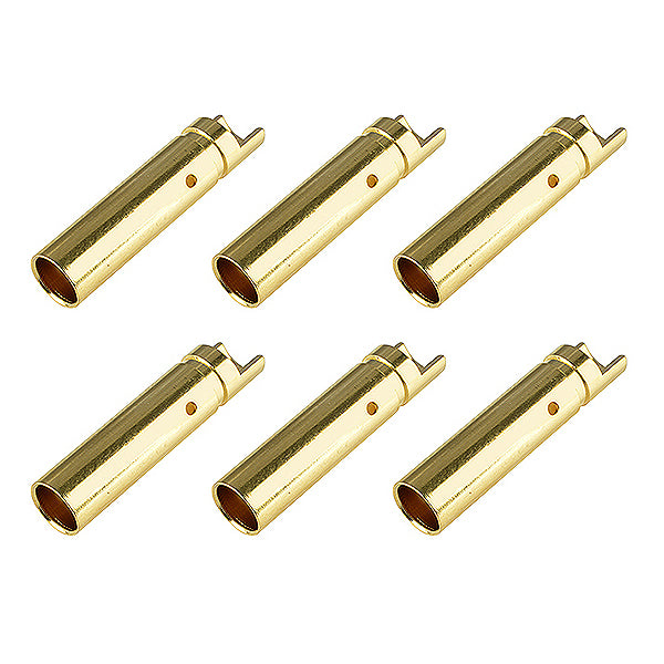 CORALLY BULLIT CONNECTOR 4.0MM FEMALE GOLD PLATED ULTRA LOW RESISTANCE 6PCS - High-Speed RTR RC Truck