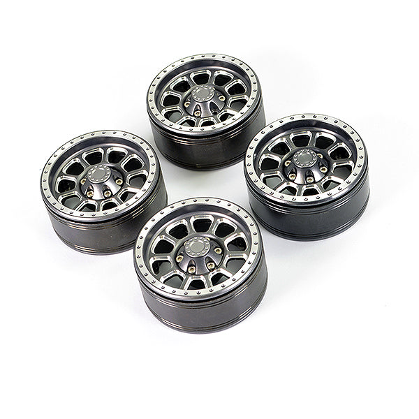 FASTRAX ALUMINUM BEADLOCK TEN 1.9" WHEELS - TITANIUM (4PC) - RC Hobby Product