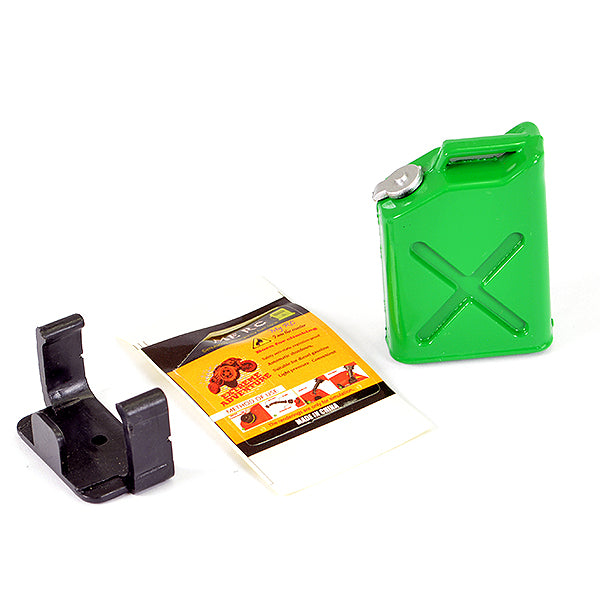 FASTRAX PAINTED FUEL JERRY CAN & MOUNT - GREEN - RC Hobby Product
