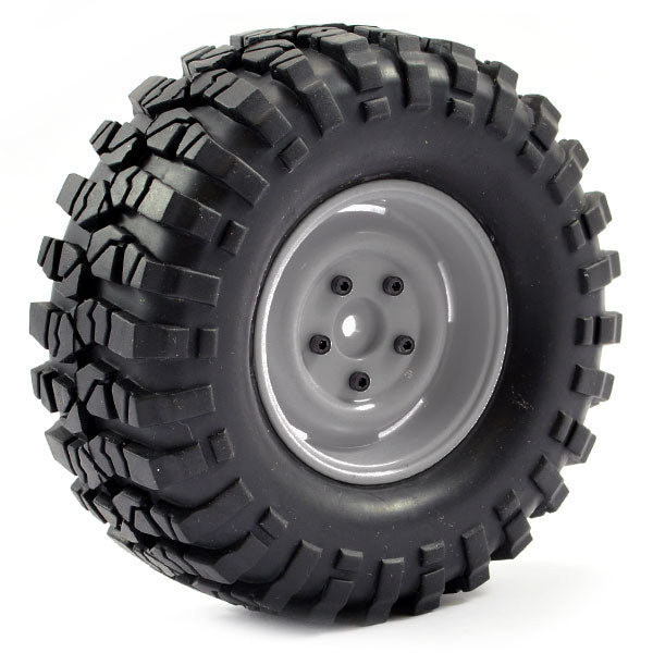 FASTRAX 1:10 CRAWLER SAWBLOCK 1.9 SCALE GREY WHEEL ø108MM TYRE (PAIR) - RC Hobby Product