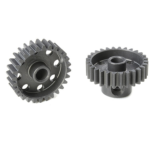 CORALLY 48 DP PINION SHORT HARD ANODISED AL7075 28 TEETH SHAFT DIA. 3.17MM - High-Speed RTR RC Truck