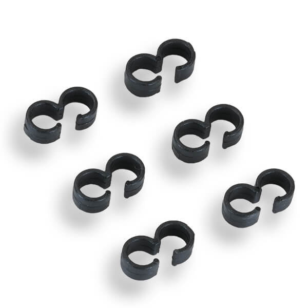 FASTRAX BLACK FUEL TUBE CLIPS (6) - RC Hobby Product
