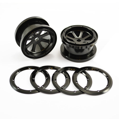 FASTRAX AXIAL 8 SPOKE 2.2 ALLOY BEADLOCK WHEELS (WRAITH) - RC Hobby Product
