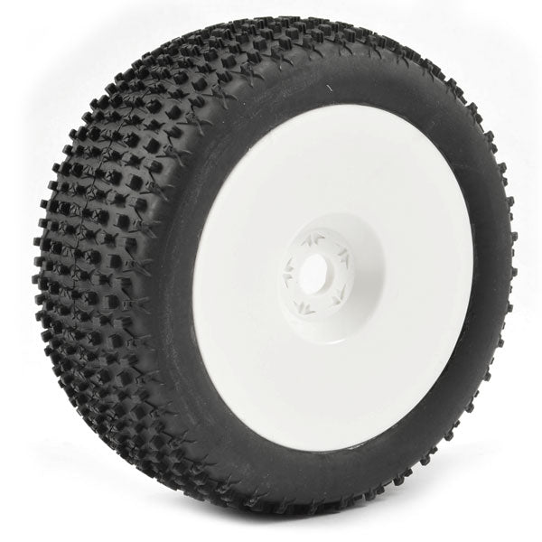 FASTRAX 1/8 TRUGGY X-BLOCK MTD ON WHITE DISHED 0 OFFSET(PR) - RC Hobby Product