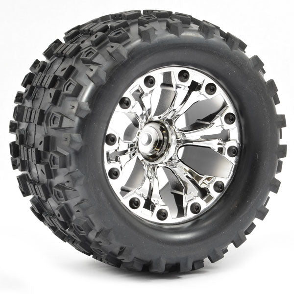 FASTRAX 1:10 MT STINGER MOUNT 6-SPOKE CHROME 1/2 OFFSET (PR) - RC Hobby Product