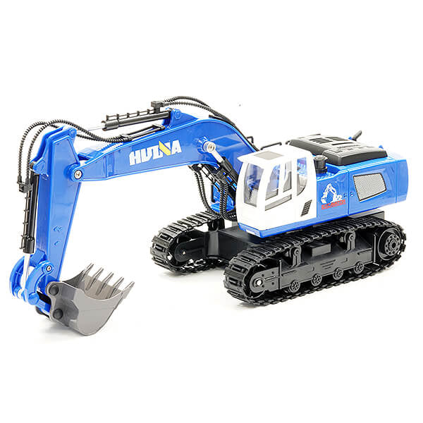 HUINA 2.4G 11CH RC EXCAVATOR BLUE w/DIE CAST BUCKET - RC Hobby Product