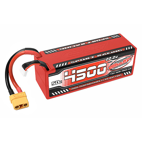 CORALLY SPORT RACING 50C LIPO BATTERY 4500MAH 22.2V STICK 6S HARDWIRE XT90 - High-Speed RTR RC Truck