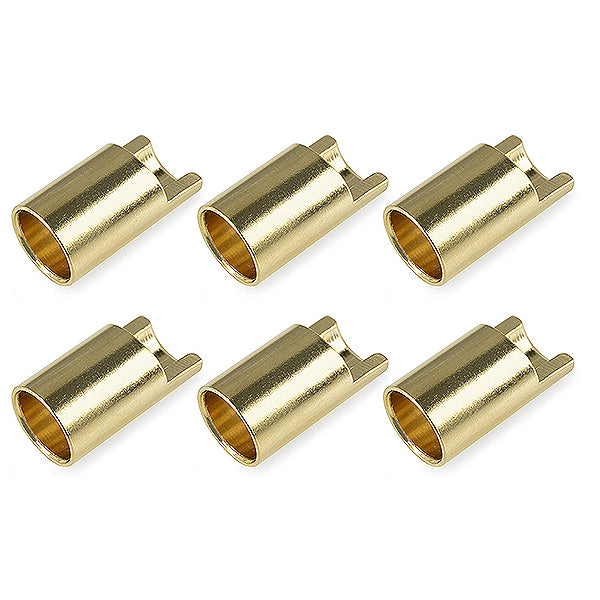 CORALLY BULLIT CONNECTOR 6.5MM FEMALE GOLD PLATED ULTRA LOW RESISTANCE 6PCS - High-Speed RTR RC Truck