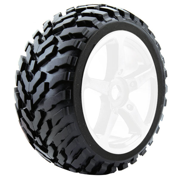 FASTRAX 1/8 TRUGGY ARROW MTD ON 5-SPOKE WHITE 0 OFFSET(PR) - RC Hobby Product