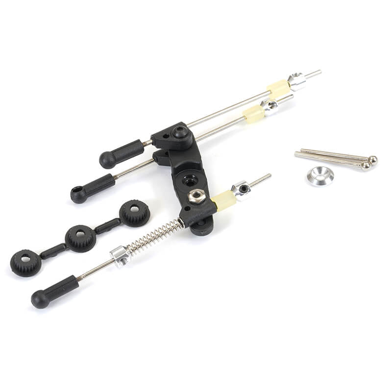 Fastrax Pre-Assembled Throttle/Brake Linkage Set Black - RC Hobby Product