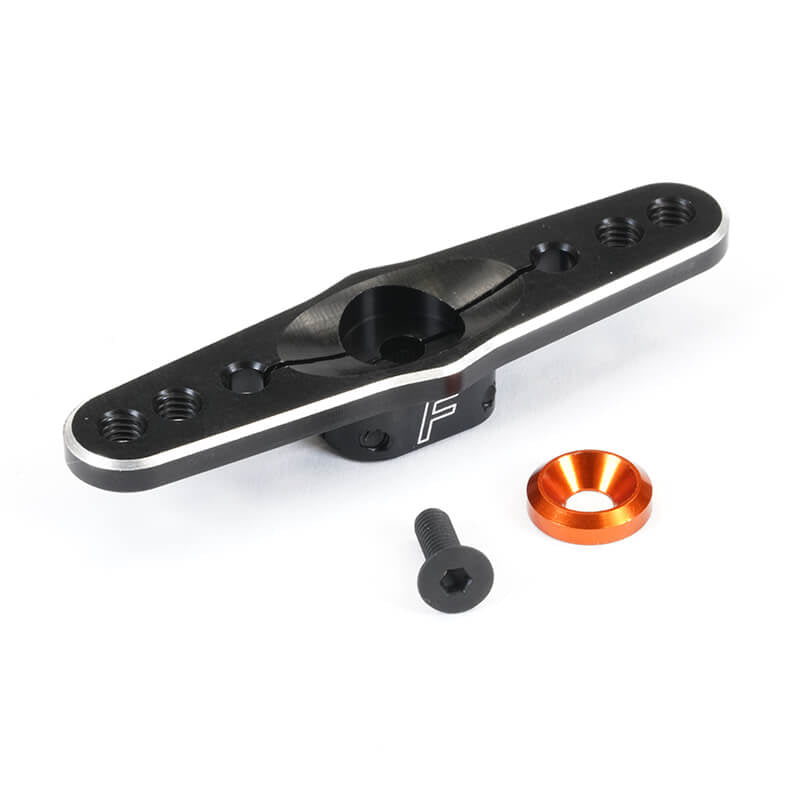 FASTRAX 25T BLACK ALUMINIUM DBL SERVO HORN (SAVOX/FUTABA) - RC Hobby Product
