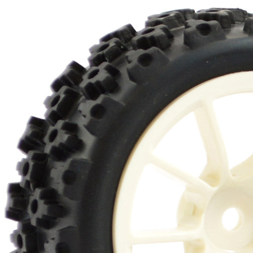 FASTRAX 1/10 STREET/RALLY TYRE 10SP WHITE WHEEL - RC Hobby Product