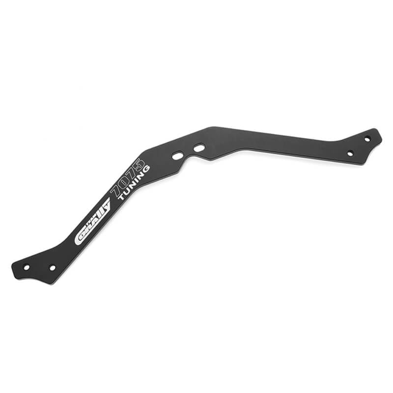 CORALLY CHASSIS BRACE CENTER UPPER ASUGA XLR SWISS MADE 7075 T6 3MM HARD ANODISED BLACK - High-Speed RTR RC Truck
