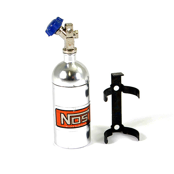 FASTRAX ALUMINUM NOS NITROUS BOTTLE & MOUNT - SILVER - RC Hobby Product