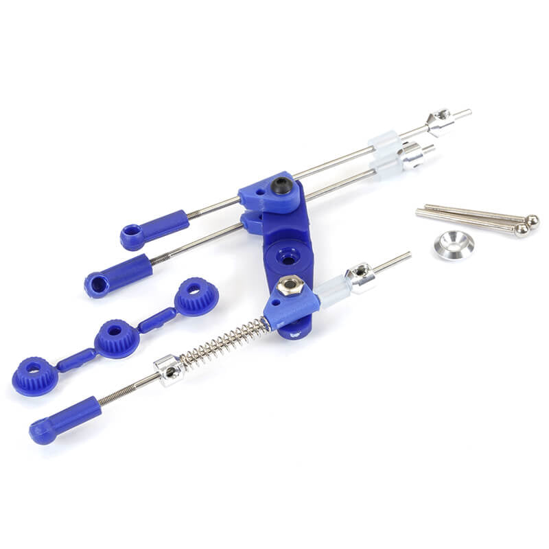 Fastrax Pre-Assembled Throttle/Brake Linkage Set Blue - RC Hobby Product