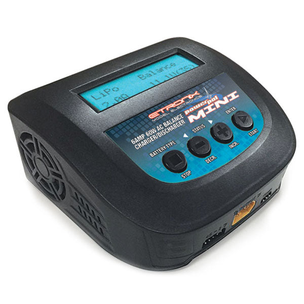 ETRONIX POWERPAL MINI AC 6A 60W BALANCE CHARGER/DISCHARGER (EUROPEAN PLUG) - RC Hobby Product