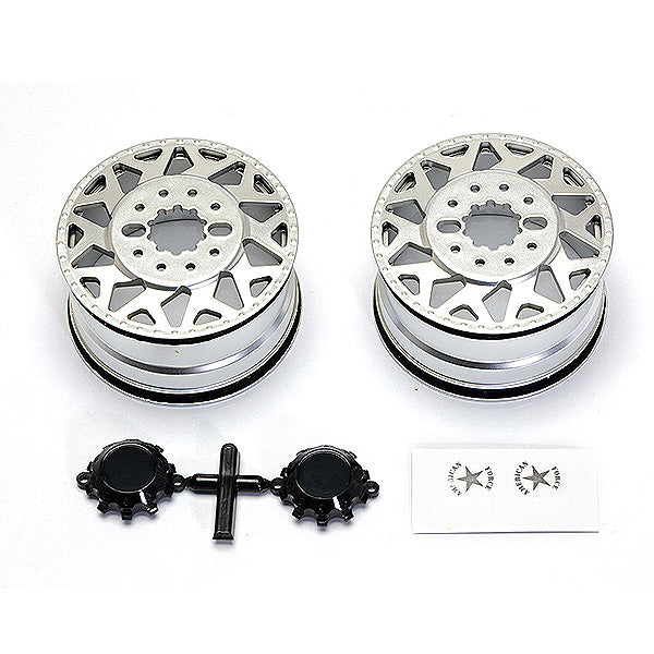 CEN RACING AMERICAN FORCE H01 CONTRA WHEEL (SILVER, W/ BLK CAP) - RC Hobby Product