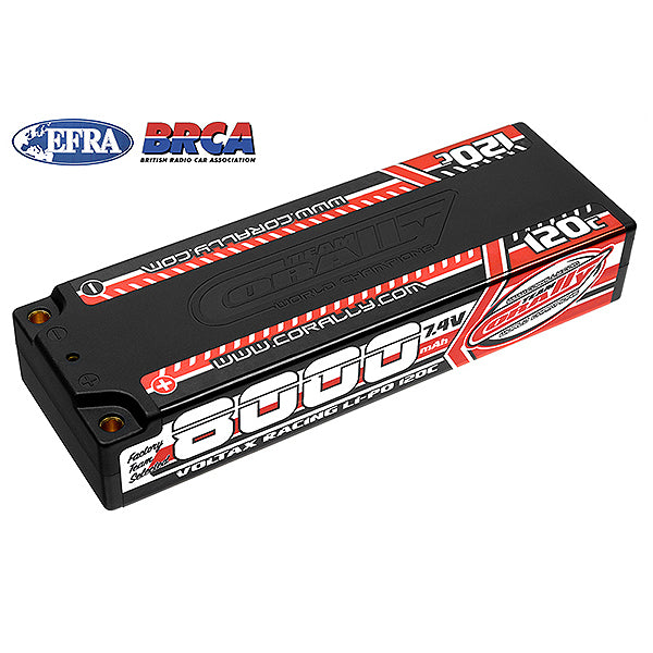 CORALLY VOLTAX 120C LIPO BATTERY 8000MAH 7.4V STICK 2S 4MM BULLIT - High-Speed RTR RC Truck
