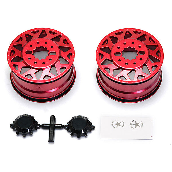 CEN RACING AMERICAN FORCE H01 CONTRA WHEEL (RED, W/ BLK CAP) - RC Hobby Product