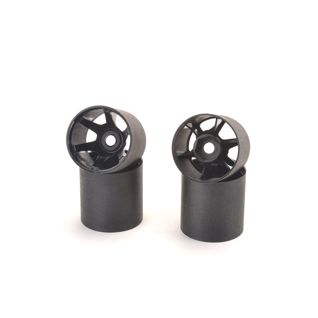 1/12 Hex Rear Rims - Black - 2 pairs