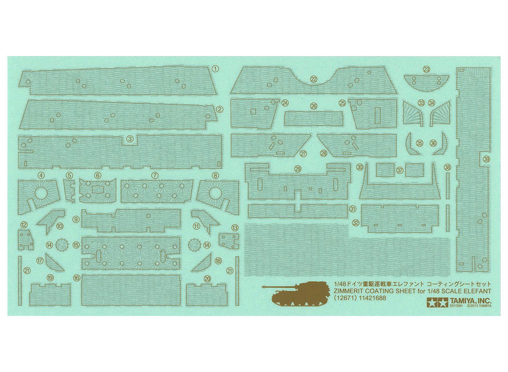 1/48 Elefant Zimmerit Coating Sheet