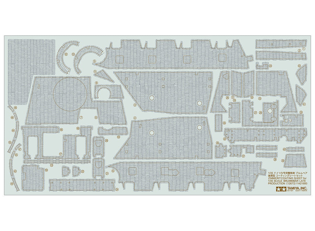 1/35 Brummbär Late Zimmerit Coating Sheet