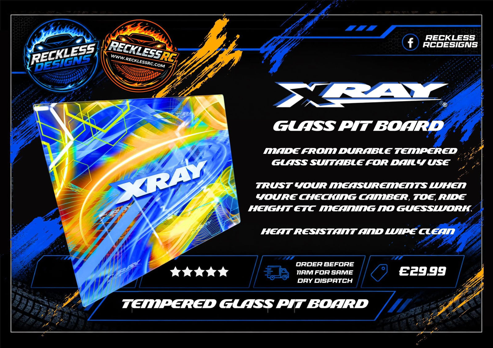 Xray Glass Set Up Board