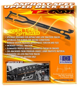 T2'008 ASPHALT-SPEC UPPER DECK GRAPHITE + REAR UPPER DECK - SET - RC Hobby Product