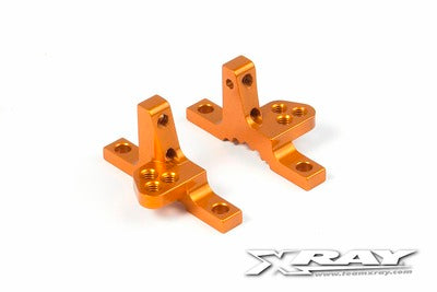 T4 ALU UPPER CLAMP WITH ADJ. ROLL-CENTER (L+R) - ORANGE - RC Hobby Product
