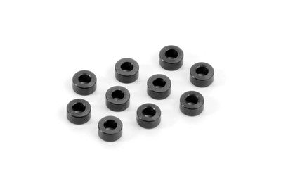 ALU SHIM 3x6x3.0MM - BLACK (10) - RC Hobby Product