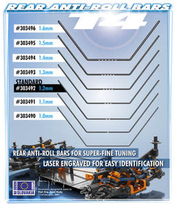 T4 ANTI-ROLL BAR REAR 1.1 MM - RC Hobby Product