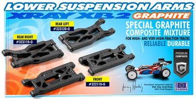 COMPOSITE SUSPENSION ARM REAR LOWER RIGHT - GRAPHITE - RC Hobby Product