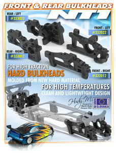 COMPOSITE LOWER & UPPER BULKHEAD REAR LEFT - EXTRA ROLL CENTER - HARD - RC Hobby Product