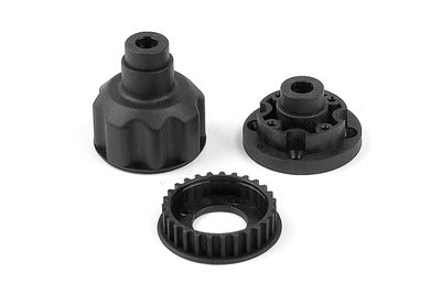 COMPOSITE FRONT DIFF. CASE, COVER & 27T BELT PULLEY - RC Hobby Product