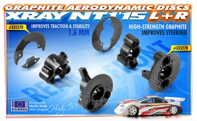 GRAPHITE REAR AERODYNAMIC DISC 1.6MM - LEFT+RIGHT - SET - RC Hobby Product