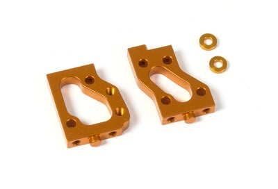 ALU RADIO PLATE MOUNTS (L+R) - SWISS 7075 T6 - ORANGE - RC Hobby Product