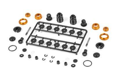 ALU SHOCK ABSORBER-SET - LOW PROFILE - ORANGE (2) - RC Hobby Product