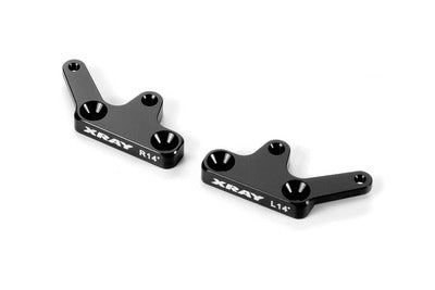 XB8 ALU STEERING KINGPIN PLATE - SWISS 7075 T6 - 14° (L+R) - RC Hobby Product
