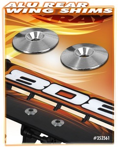 ALU REAR WING SHIM (2) - RC Hobby Product