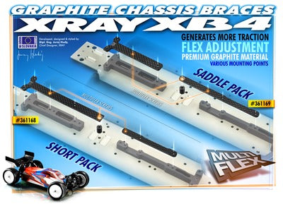 GRAPHITE CHASSIS BRACE UPPER DECK - SADDLE PACK (2) - RC Hobby Product