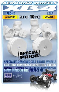 4WD FRONT WHEEL AERODISK WITH 14MM HEX - WHITE - V2 (10) - RC Hobby Product